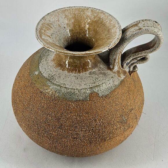 DAVID SALK Feats of Clay artist signed pottery vase pitcher Palm Springs - Picture 2 of 7